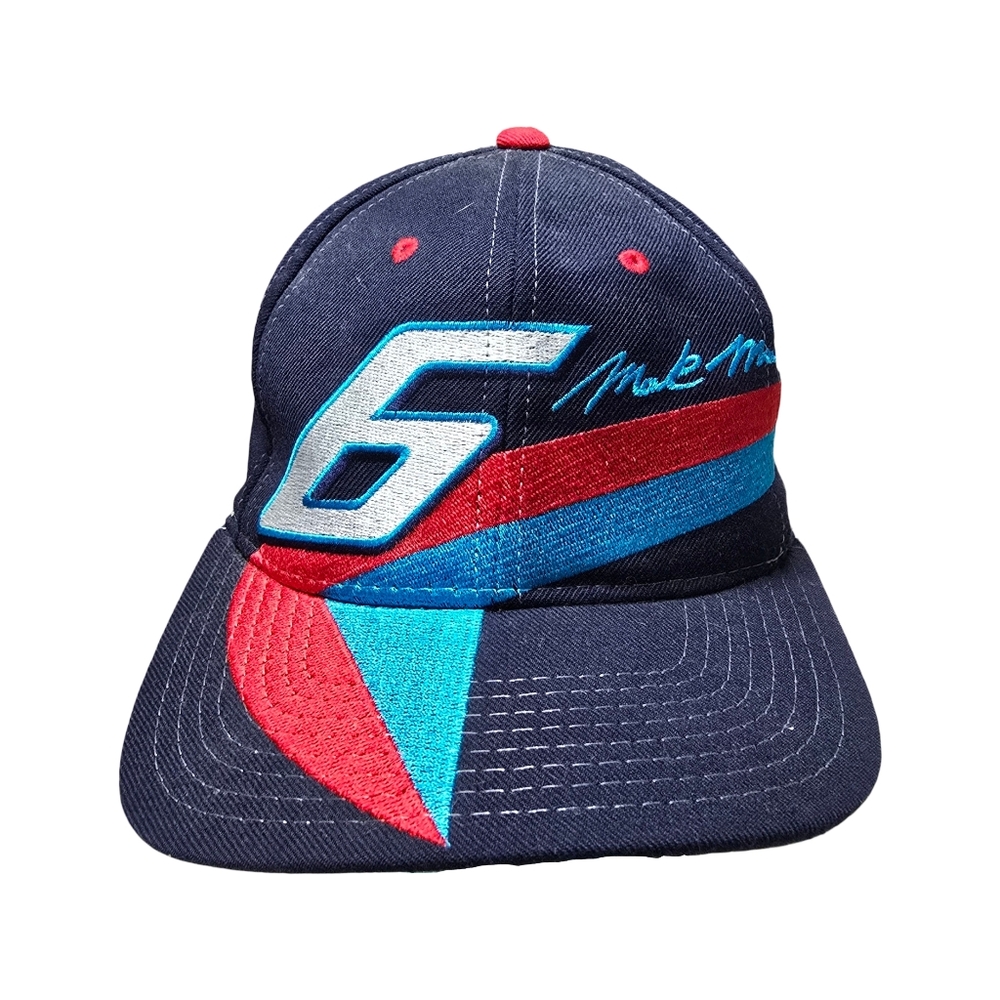Vintage 90s NASCAR Mark Martin Valvoline Racing Nutmeg Mills Snapback Hat
